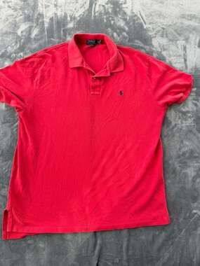 Polo Ralph Lauren Men's Classic Fit Red Pique Polo Shirt XXL